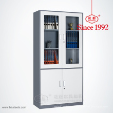 A secretaria da escola usou o armário de armazenamento de aço da porta de vidro / armário de arquivo dianteiro de vidro para originais